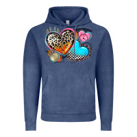 Vintage Denim western leopard  racing  hearts Vintage Hoodie - AdoDesignShop