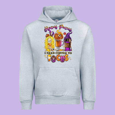 Hocus Pocus I Need Coffee To Focus Urban Hoodie Designed By Ranaportraitstore
