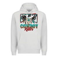 Dove Grey cowboy killer Premium Hoodie - texasbilliewilder