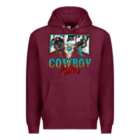 Burgundy cowboy killer Premium Hoodie - texasbilliewilder