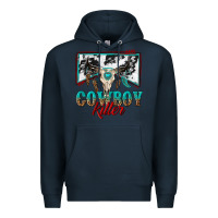 Navy cowboy killer Premium Hoodie - texasbilliewilder