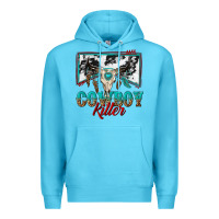 Ocean Blue cowboy killer Premium Hoodie - texasbilliewilder