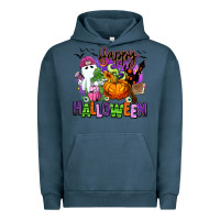 Pigment Midnight Navy Happy Halloween Urban Hoodie - RanaPortraitStore