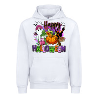 White Happy Halloween Urban Hoodie - RanaPortraitStore