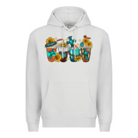 Dove Grey cross coffee cups Premium Hoodie - texasbilliewilder