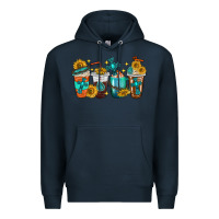 Navy cross coffee cups Premium Hoodie - texasbilliewilder