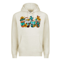 Oatmeal Heather cross coffee cups Premium Hoodie - texasbilliewilder