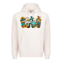 Pale Pink cross coffee cups Premium Hoodie - texasbilliewilder