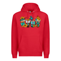 Red cross coffee cups Premium Hoodie - texasbilliewilder