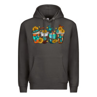 Smoke cross coffee cups Premium Hoodie - texasbilliewilder