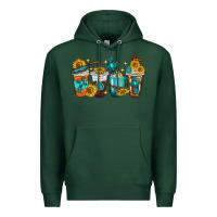Sports Green cross coffee cups Premium Hoodie - texasbilliewilder