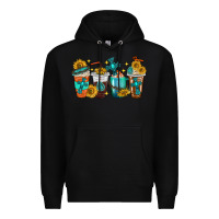 Black cross coffee cups Premium Hoodie - texasbilliewilder
