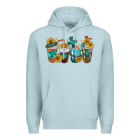 Blue Mist cross coffee cups Premium Hoodie - texasbilliewilder