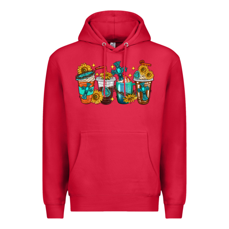 Cross Coffee Cups Premium Hoodie by texasbilliewilder | Teevron