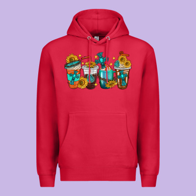 Premium Hoodie cross coffee cups