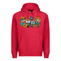 Cardinal cross coffee cups Premium Hoodie - texasbilliewilder