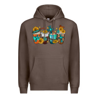 Coffee cross coffee cups Premium Hoodie - texasbilliewilder