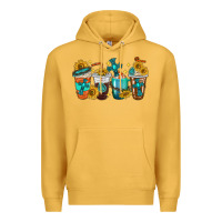 Mustard cross coffee cups Premium Hoodie - texasbilliewilder
