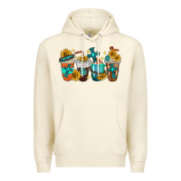 Sandshell cross coffee cups Premium Hoodie - texasbilliewilder