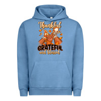 Pigment Pebble Blue Thankful grateful and Blessed black boy sneakers Urban Hoodie - RanaPortraitStore