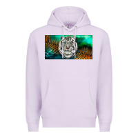 Lilac white tiger forest license plate Premium Hoodie - RanaPortraitStore