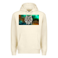 Sandshell white tiger forest license plate Premium Hoodie - RanaPortraitStore