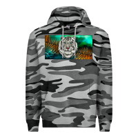 Slate Camo white tiger forest license plate Premium Hoodie - RanaPortraitStore