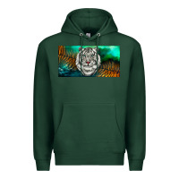 Sports Green white tiger forest license plate Premium Hoodie - RanaPortraitStore