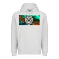 Dove Grey white tiger forest license plate Premium Hoodie - RanaPortraitStore