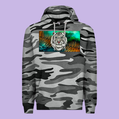 Premium Hoodie white tiger forest license plate