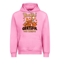Fuchsia Pink Thankful grateful and Blessed black baby girl Urban Hoodie - RanaPortraitStore