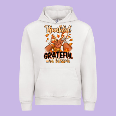 Thankful Grateful And Blessed Black Baby Girl Urban Hoodie Designed By Ranaportraitstore