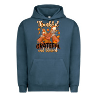Pigment Midnight Navy Thankful grateful and Blessed black baby girl Urban Hoodie - RanaPortraitStore