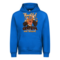 Cobalt Thankful grateful and Blessed black man sneakers Urban Hoodie - RanaPortraitStore