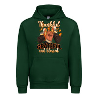 Forest Green Thankful grateful and Blessed black man sneakers Urban Hoodie - RanaPortraitStore