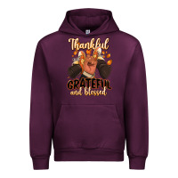 Mauve Wine Thankful grateful and Blessed black man sneakers Urban Hoodie - RanaPortraitStore