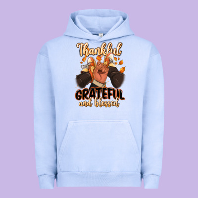 Thankful Grateful And Blessed Black Man Sneakers Urban Hoodie Designed By Ranaportraitstore