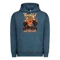 Pigment Midnight Navy Thankful grateful and Blessed black man sneakers Urban Hoodie - RanaPortraitStore