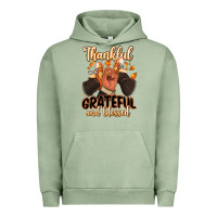 Pigment Oil Green Thankful grateful and Blessed black man sneakers Urban Hoodie - RanaPortraitStore