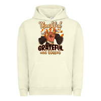 Pigment Pistachio Thankful grateful and Blessed black man sneakers Urban Hoodie - RanaPortraitStore