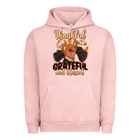 Pigment Salmon Thankful grateful and Blessed black man sneakers Urban Hoodie - RanaPortraitStore
