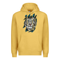 Antique Gold White Tiger Scratch Mark Premium Hoodie - RanaPortraitStore