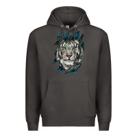 Smoke White Tiger Scratch Mark Premium Hoodie - RanaPortraitStore