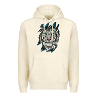 Sandshell White Tiger Scratch Mark Premium Hoodie - RanaPortraitStore