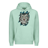 Seafoam White Tiger Scratch Mark Premium Hoodie - RanaPortraitStore
