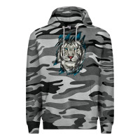 Slate Camo White Tiger Scratch Mark Premium Hoodie - RanaPortraitStore