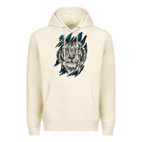 Tofu White Tiger Scratch Mark Premium Hoodie - RanaPortraitStore