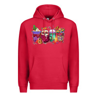 Cardinal dia de los muertos coffee cups Premium Hoodie - texasbilliewilder