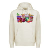 Oatmeal Heather dia de los muertos coffee cups Premium Hoodie - texasbilliewilder