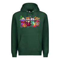 Sports Green dia de los muertos coffee cups Premium Hoodie - texasbilliewilder